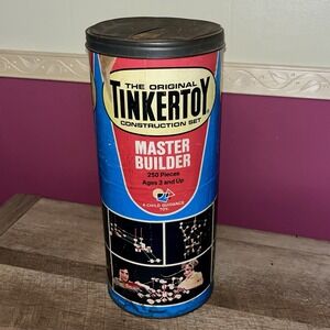 Original Tinkertoy Construction Master Builder Vintage Toy Incomplete Set 70s